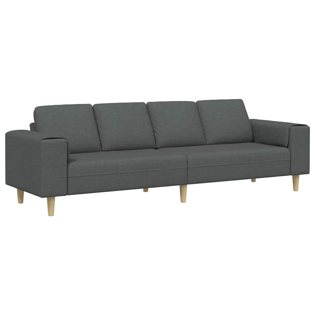 vidaXL Sofa do salonu Ciemnoszary 250 x 77 x 76 cm Poliester