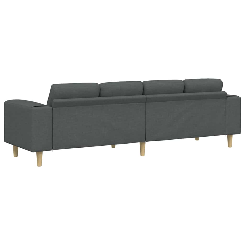 vidaXL Sofa do salonu Ciemnoszary 250 x 77 x 76 cm Poliester