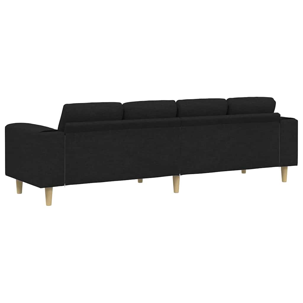 vidaXL Sofa do salonu Czarny 250 x 77 x 76 cm Poliester