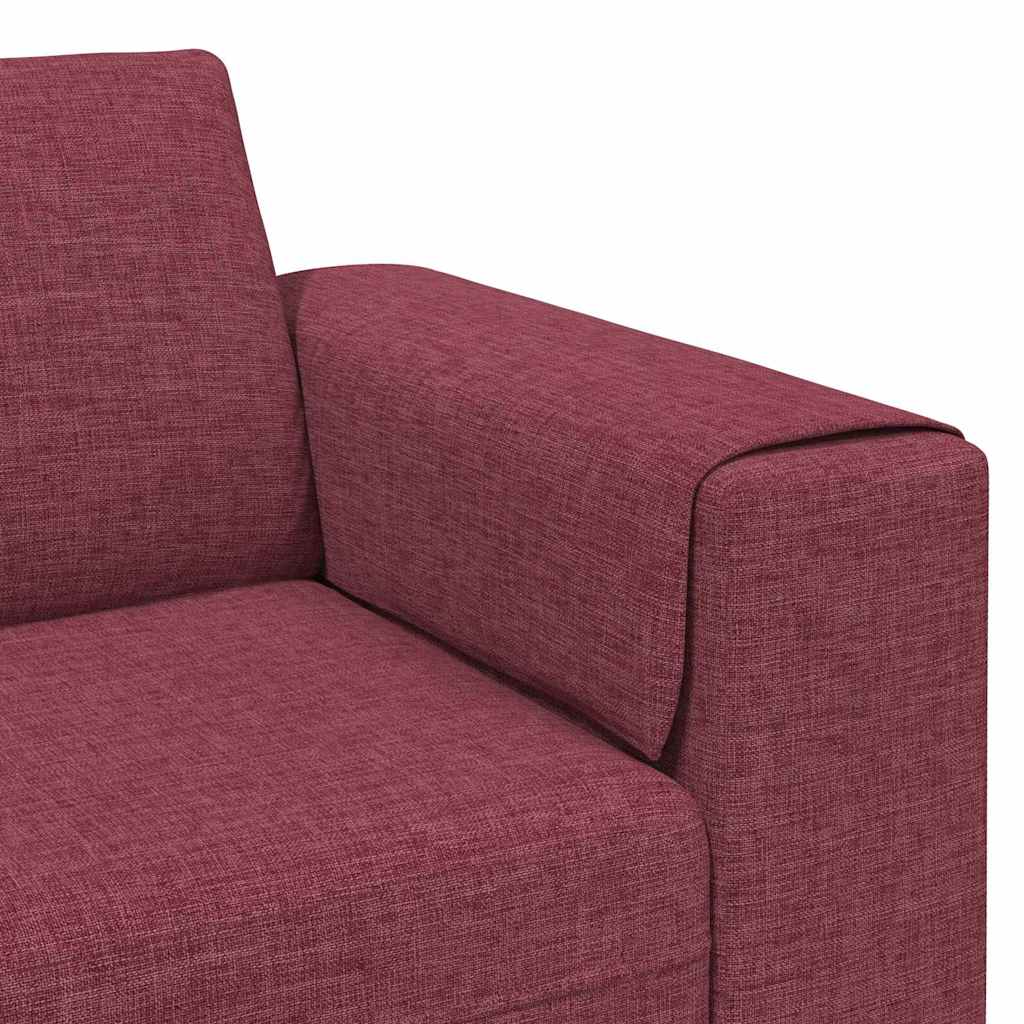 vidaXL Sofa do salonu Czerwone wino 250 x 77 x 76 cm Poliester
