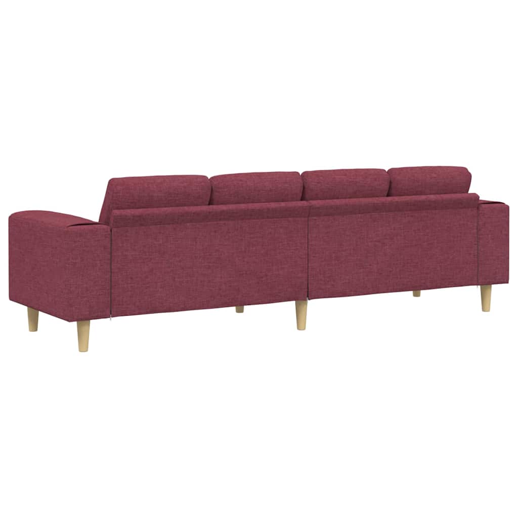 vidaXL Sofa do salonu Czerwone wino 250 x 77 x 76 cm Poliester