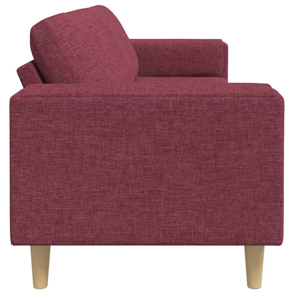 vidaXL Sofa do salonu Czerwone wino 250 x 77 x 76 cm Poliester