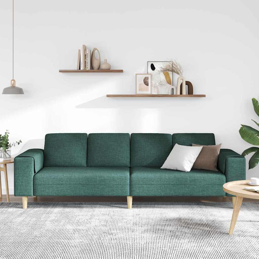 vidaXL Sofa do salonu Ciemna zieleń 250 x 77 x 76 cm Poliester