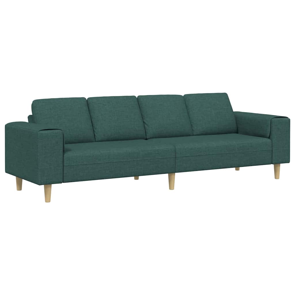 vidaXL Sofa do salonu Ciemna zieleń 250 x 77 x 76 cm Poliester