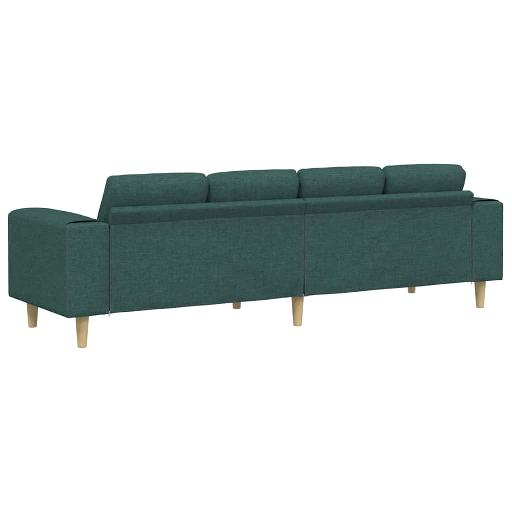 vidaXL Sofa do salonu Ciemna zieleń 250 x 77 x 76 cm Poliester
