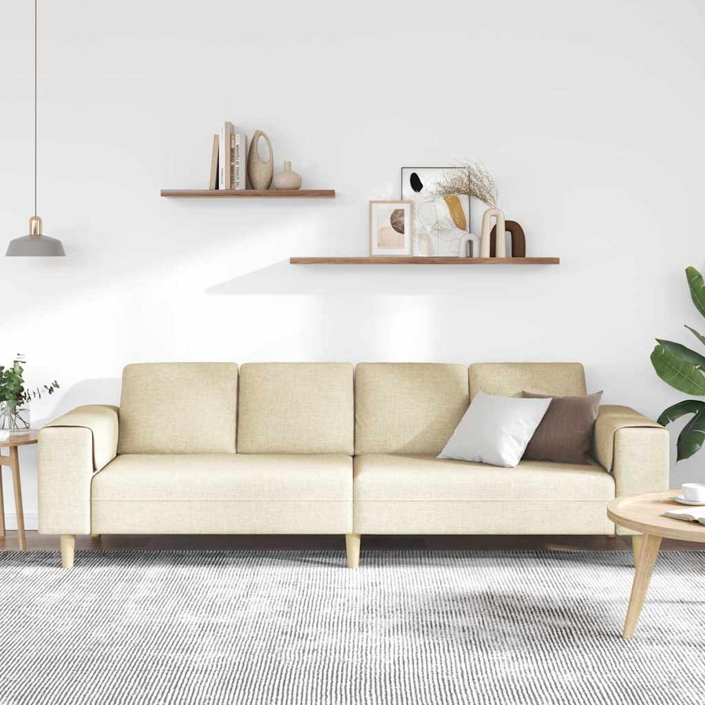 vidaXL Sofa do salonu Kremowy 250 x 77 x 76 cm Poliester