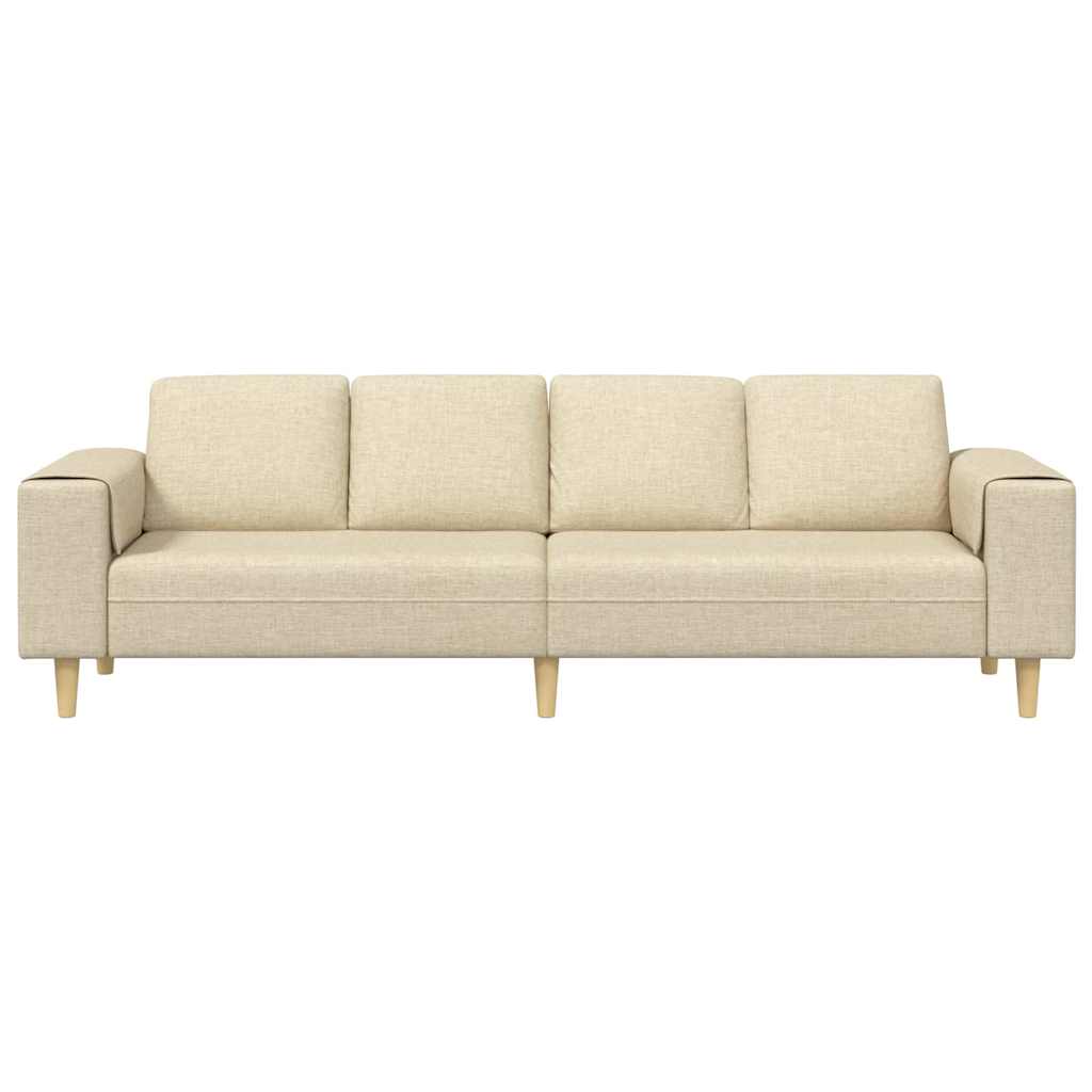 vidaXL Sofa do salonu Kremowy 250 x 77 x 76 cm Poliester