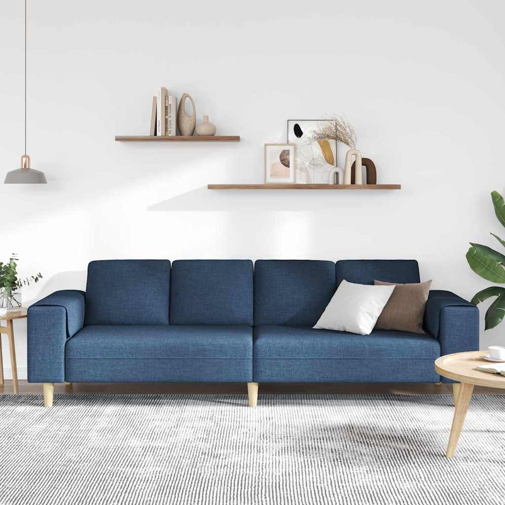 vidaXL Sofa do salonu Niebieski 250 x 77 x 76 cm Poliester