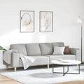 vidaXL Sofa do salonu Szary chmur 250 x 77 x 76 cm Poliester