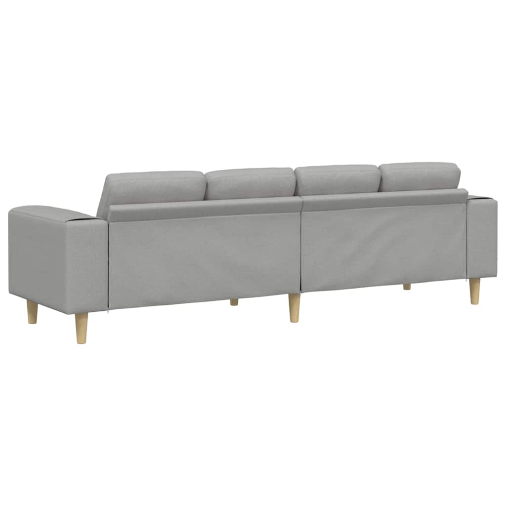 vidaXL Sofa do salonu Szary chmur 250 x 77 x 76 cm Poliester