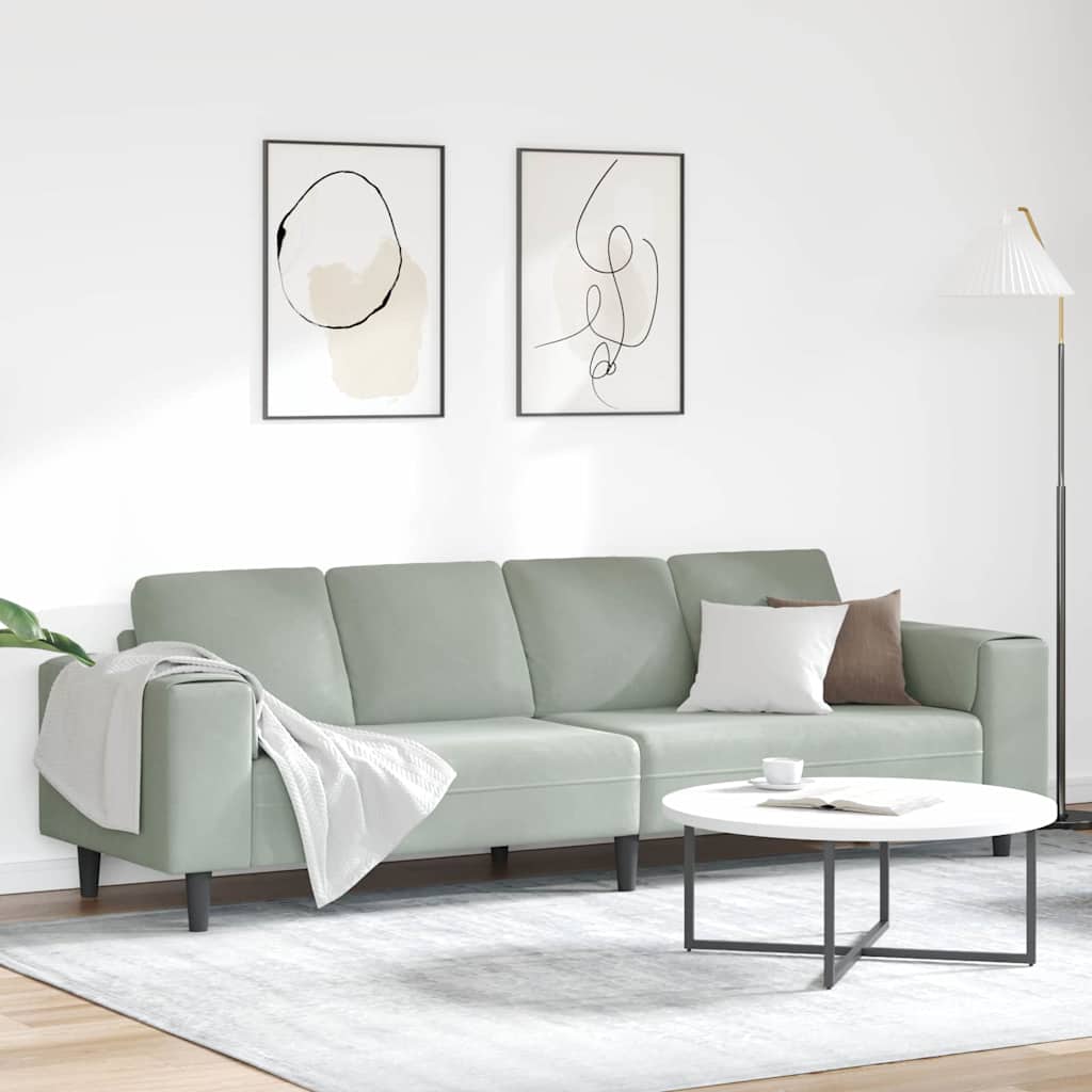 vidaXL Sofa do salonu Jasnoszary 250 x 77 x 76 cm