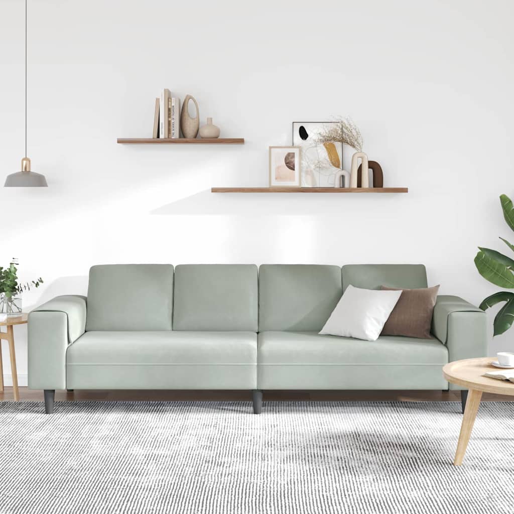 vidaXL Sofa do salonu Jasnoszary 250 x 77 x 76 cm
