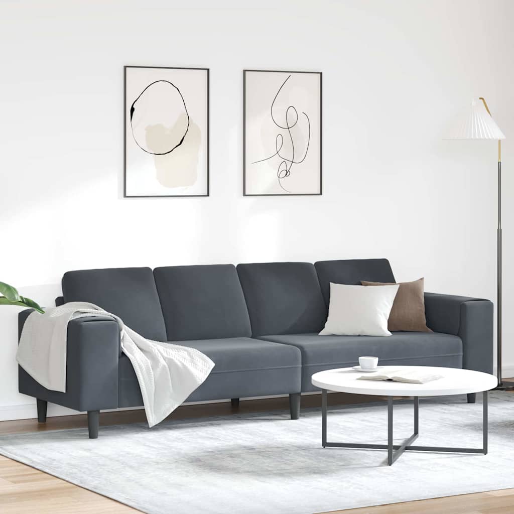 vidaXL Sofa do salonu Ciemnoszary 250 x 77 x 76 cm