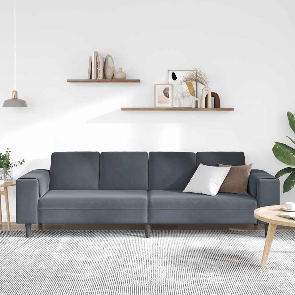 vidaXL Sofa do salonu Ciemnoszary 250 x 77 x 76 cm
