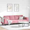 vidaXL Sofa do salonu Różowy 250 x 77 x 76 cm