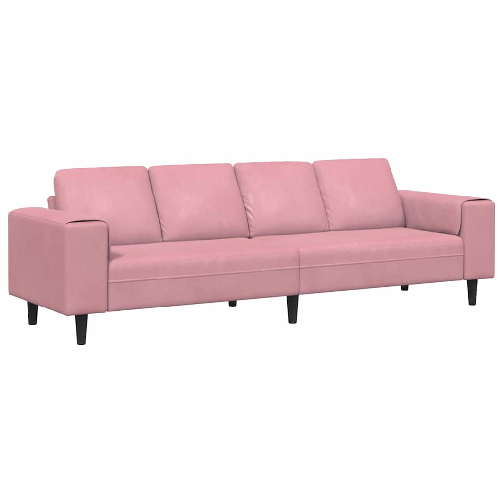 vidaXL Sofa do salonu Różowy 250 x 77 x 76 cm