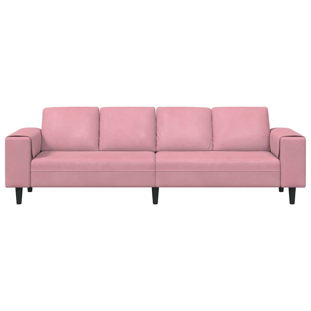 vidaXL Sofa do salonu Różowy 250 x 77 x 76 cm
