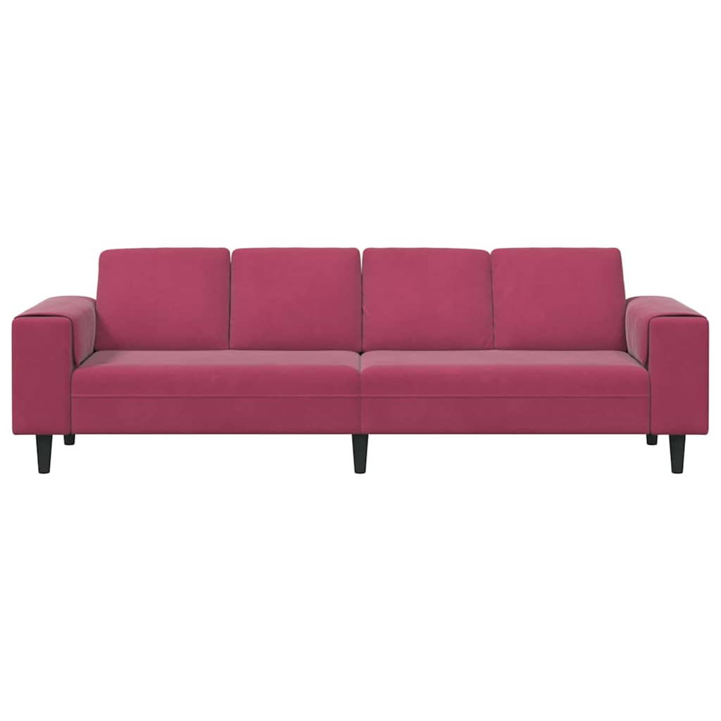 vidaXL Sofa do salonu Czerwone wino 250 x 77 x 76 cm