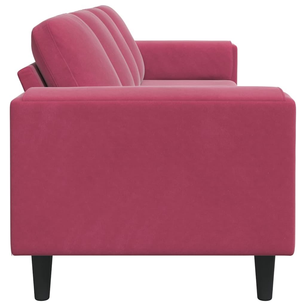 vidaXL Sofa do salonu Czerwone wino 250 x 77 x 76 cm