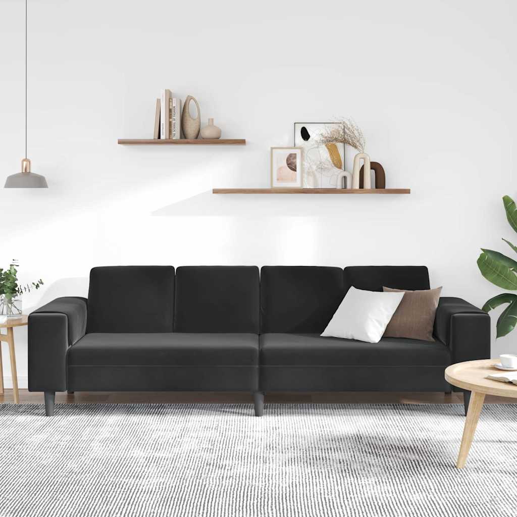 vidaXL Sofa do salonu Czarny 250 x 77 x 76 cm