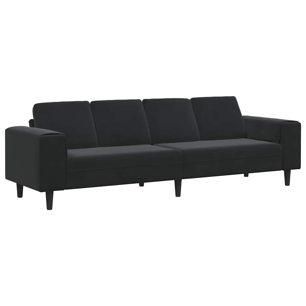 vidaXL Sofa do salonu Czarny 250 x 77 x 76 cm