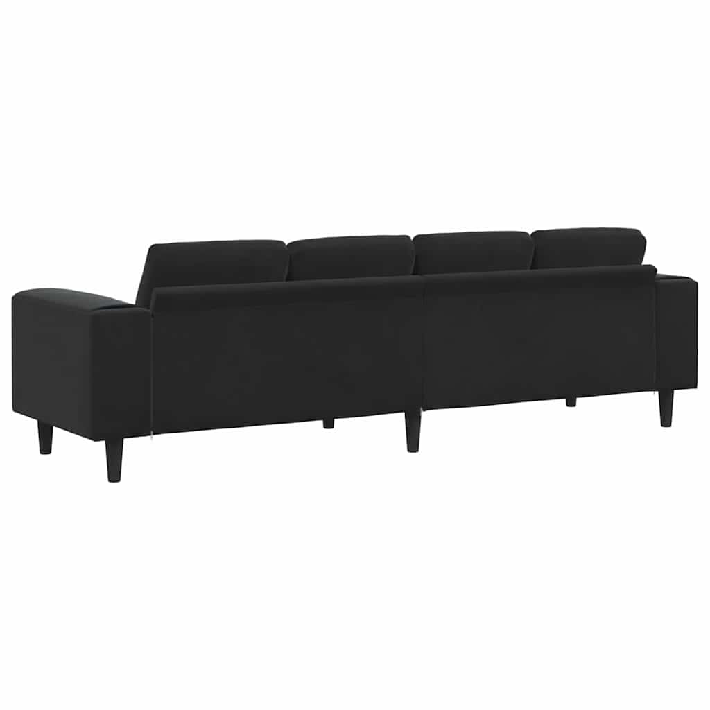 vidaXL Sofa do salonu Czarny 250 x 77 x 76 cm