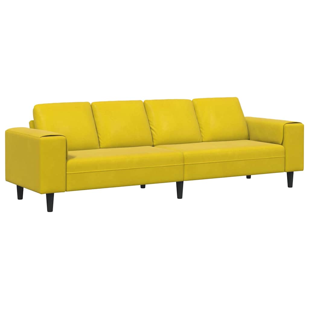 vidaXL Sofa do salonu Żółty 250 x 77 x 76 cm
