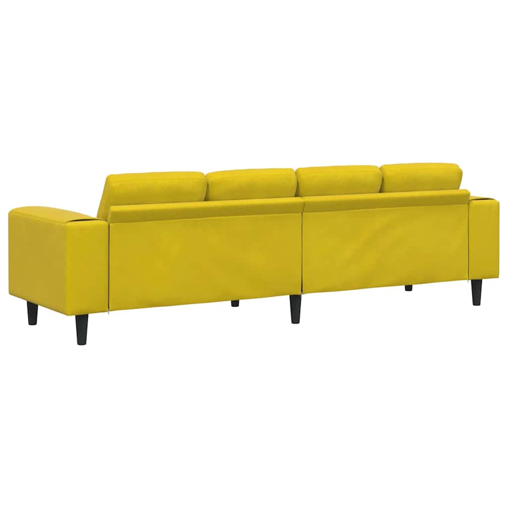 vidaXL Sofa do salonu Żółty 250 x 77 x 76 cm