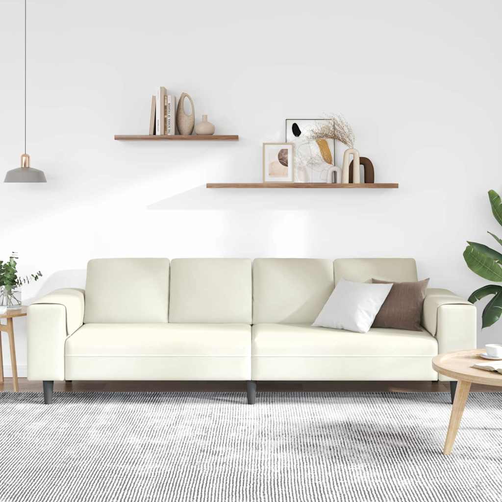 vidaXL Sofa do salonu Kremowy 250 x 77 x 76 cm