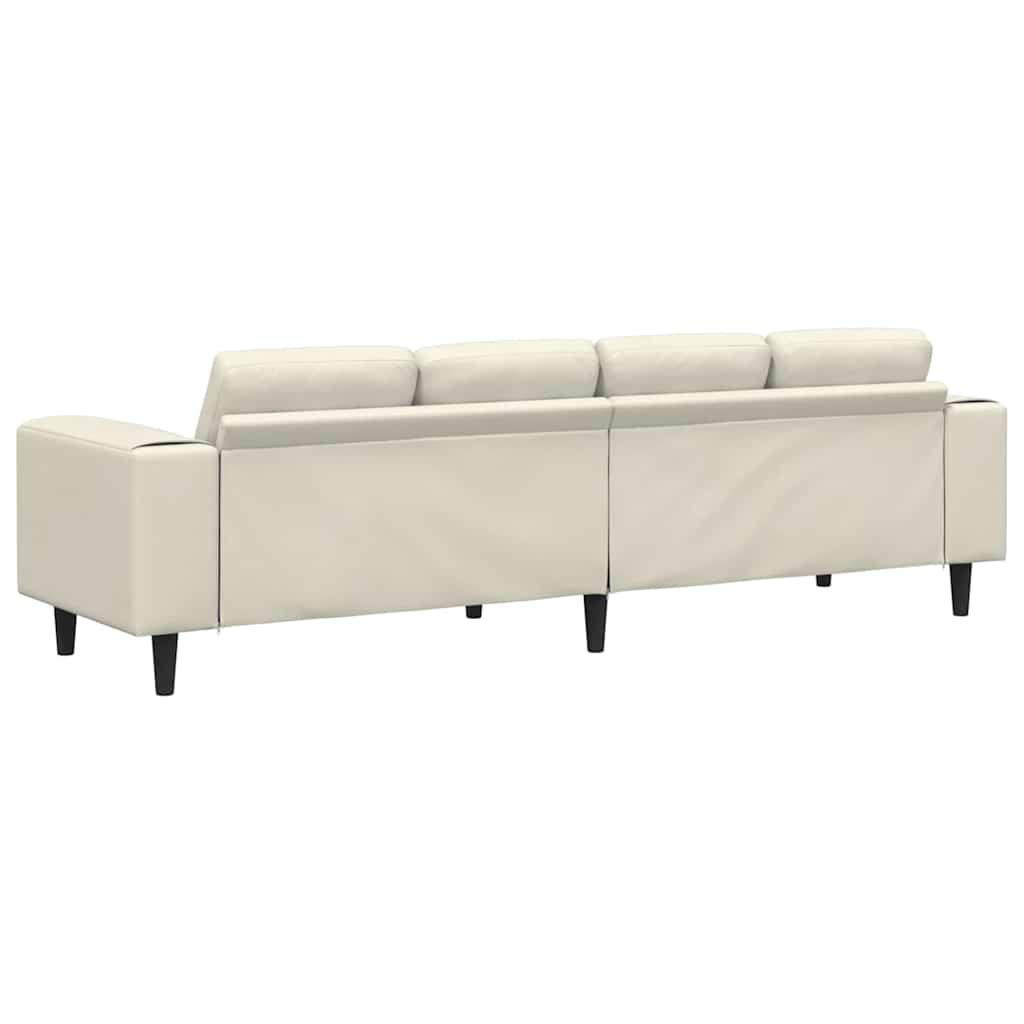 vidaXL Sofa do salonu Kremowy 250 x 77 x 76 cm