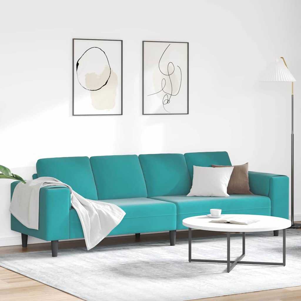 vidaXL Sofa do salonu Turkusowy 250 x 188 x 76 cm