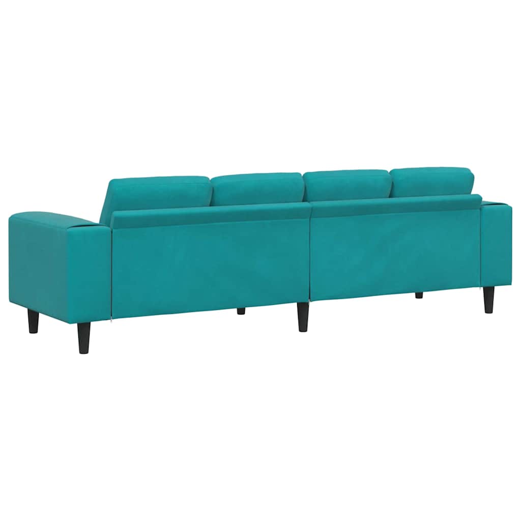vidaXL Sofa do salonu Turkusowy 250 x 188 x 76 cm