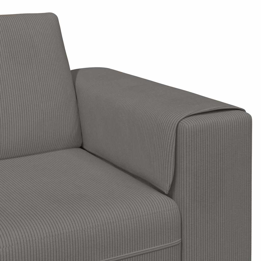 vidaXL Sofa Jasnoszary 250 x 77 x 76 cm Tkanina sztruksowa