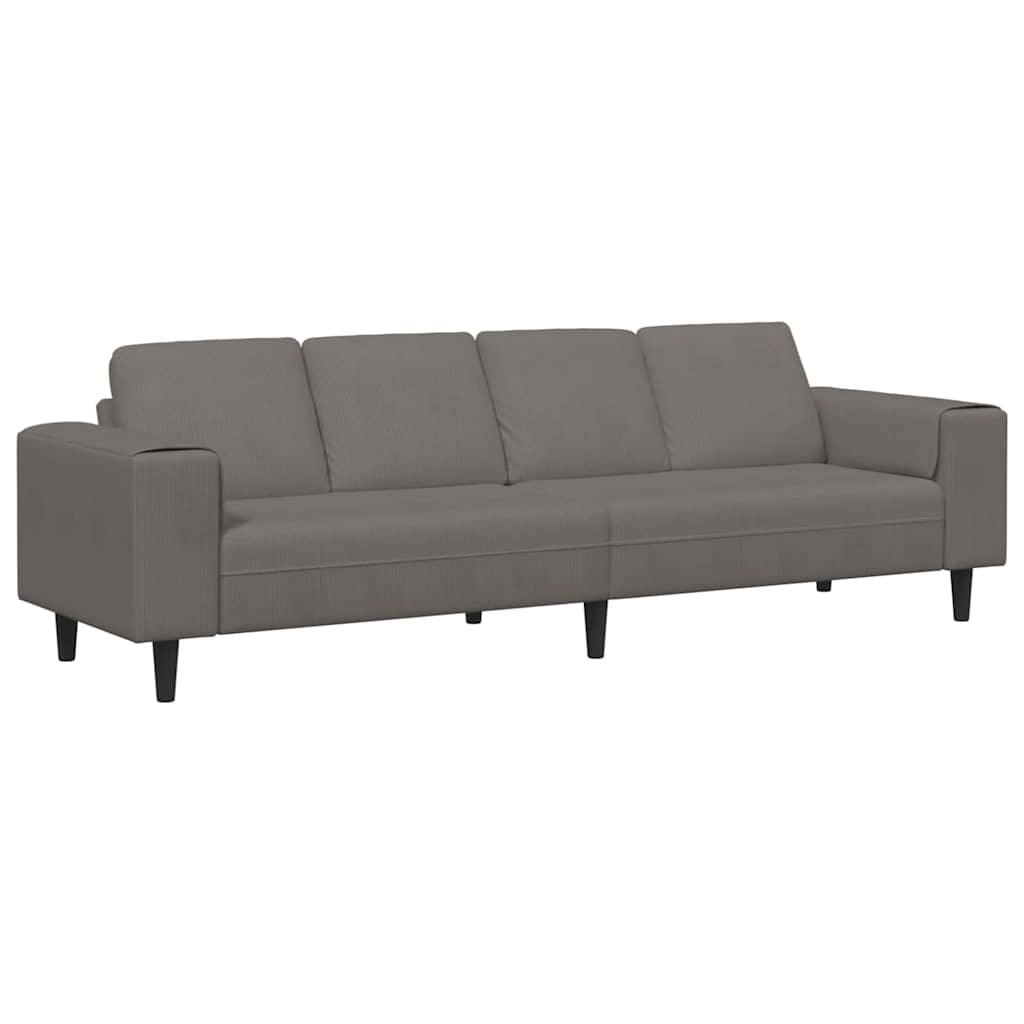 vidaXL Sofa Jasnoszary 250 x 77 x 76 cm Tkanina sztruksowa
