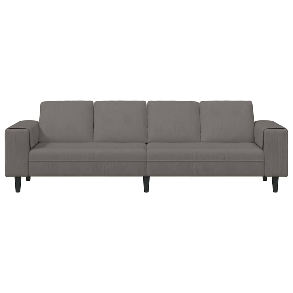 vidaXL Sofa Jasnoszary 250 x 77 x 76 cm Tkanina sztruksowa