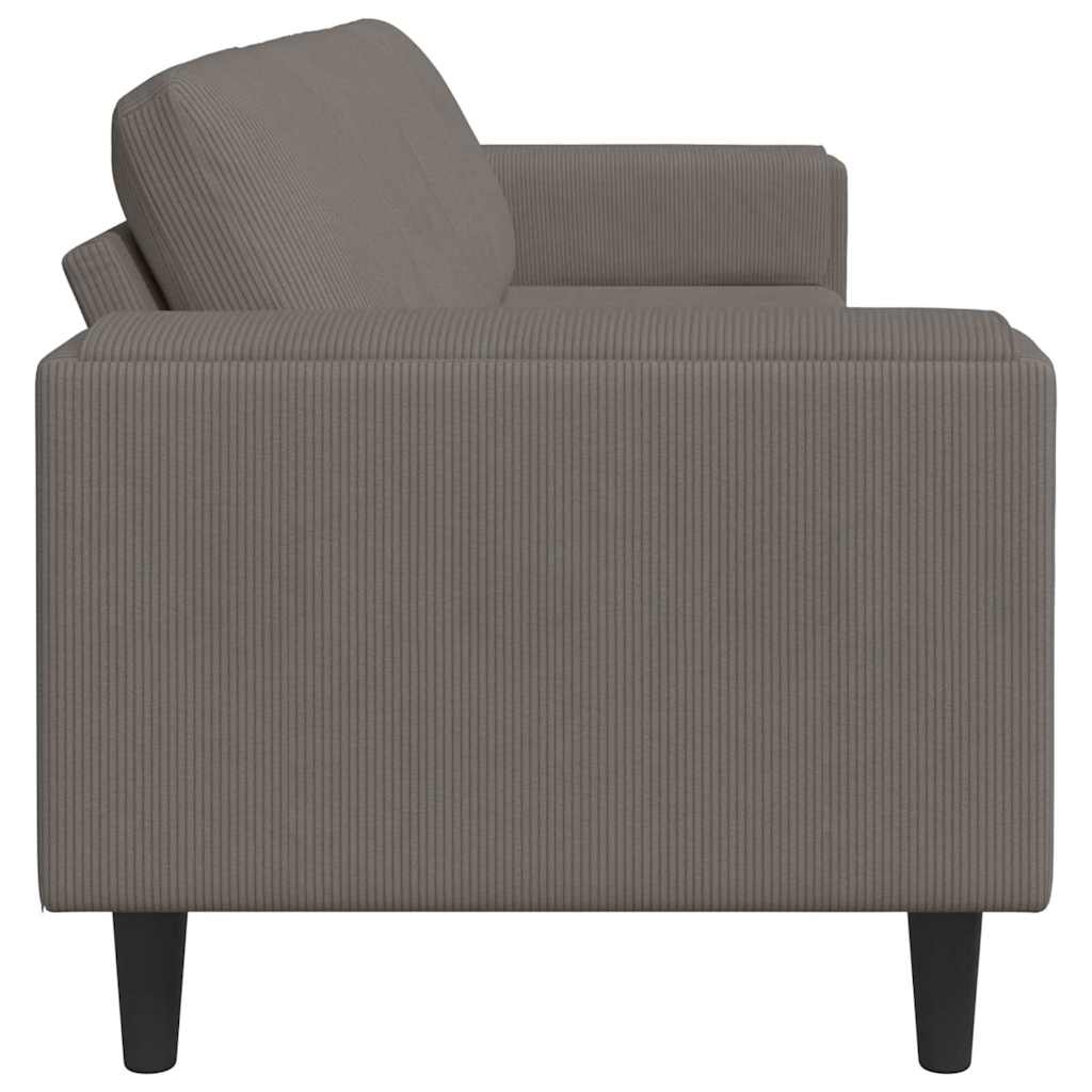 vidaXL Sofa Jasnoszary 250 x 77 x 76 cm Tkanina sztruksowa