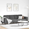 vidaXL Sofa Ciemnoszary 250 x 77 x 76 cm Tkanina sztruksowa