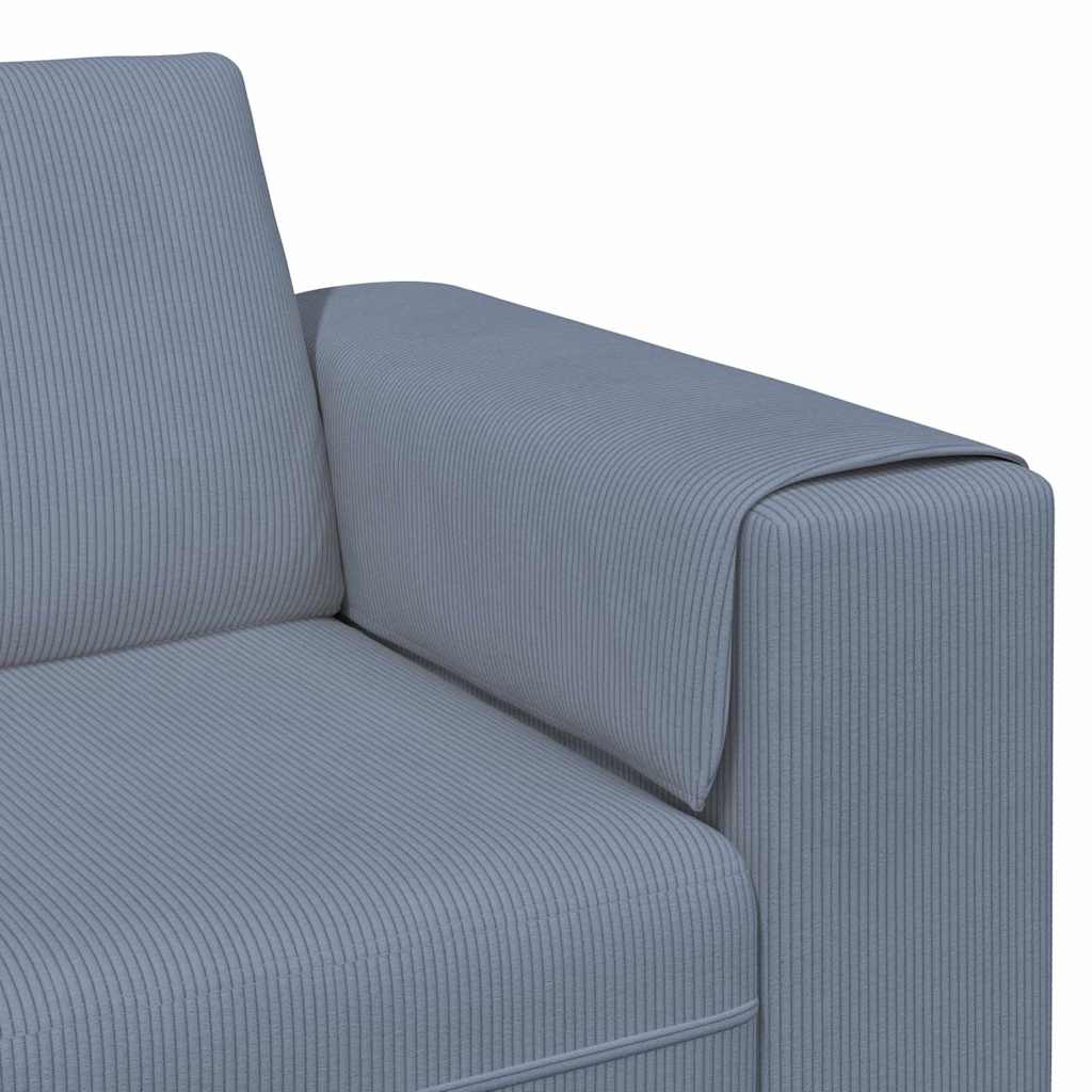 vidaXL Sofa Niebieski 250 x 77 x 76 cm Tkanina sztruksowa