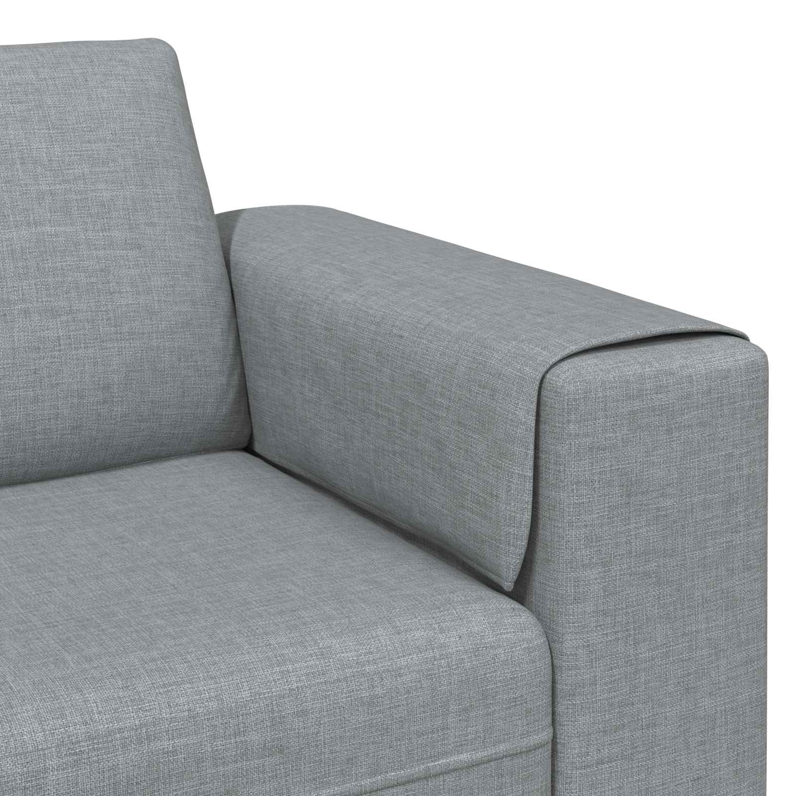 vidaXL Sofa do salonu 3 pcs Jasnoszary Poliester