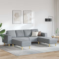 vidaXL Sofa do salonu 3 pcs Jasnoszary Poliester