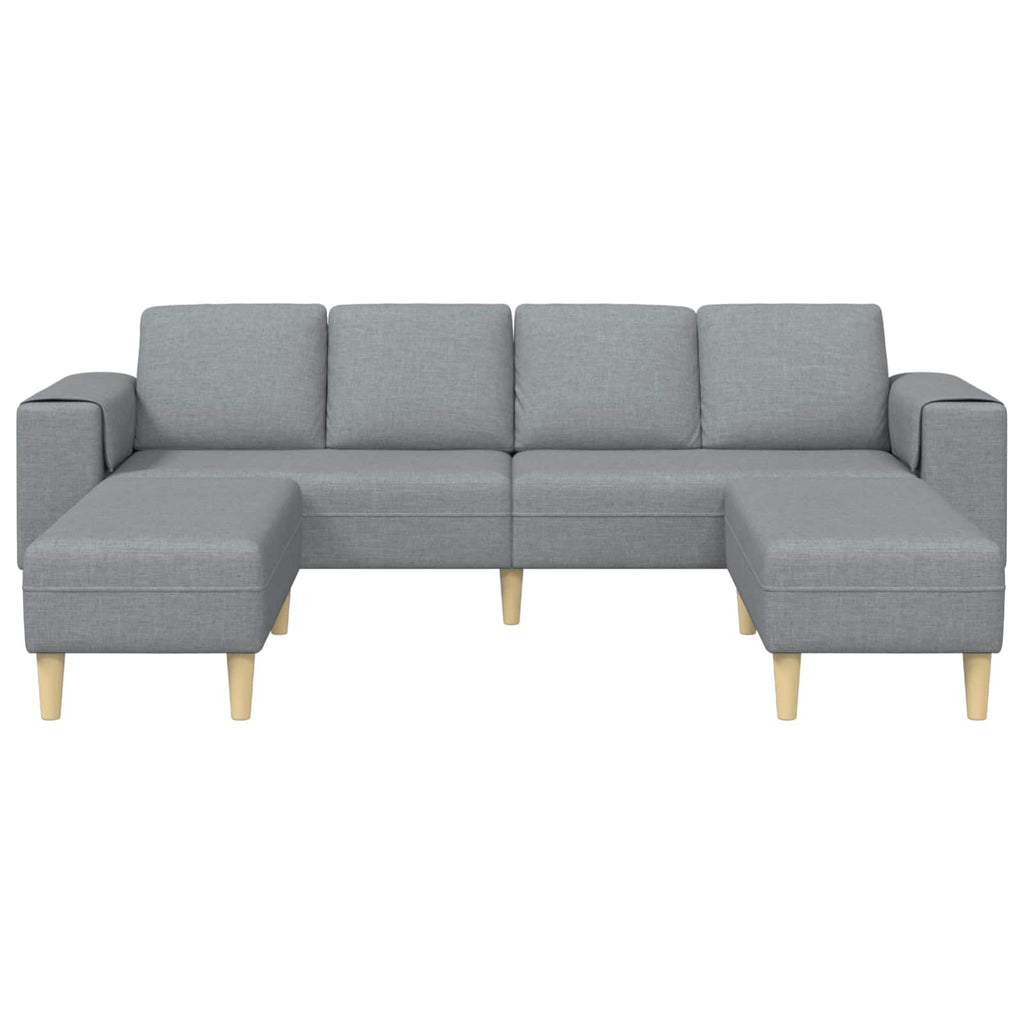 vidaXL Sofa do salonu 3 pcs Jasnoszary Poliester