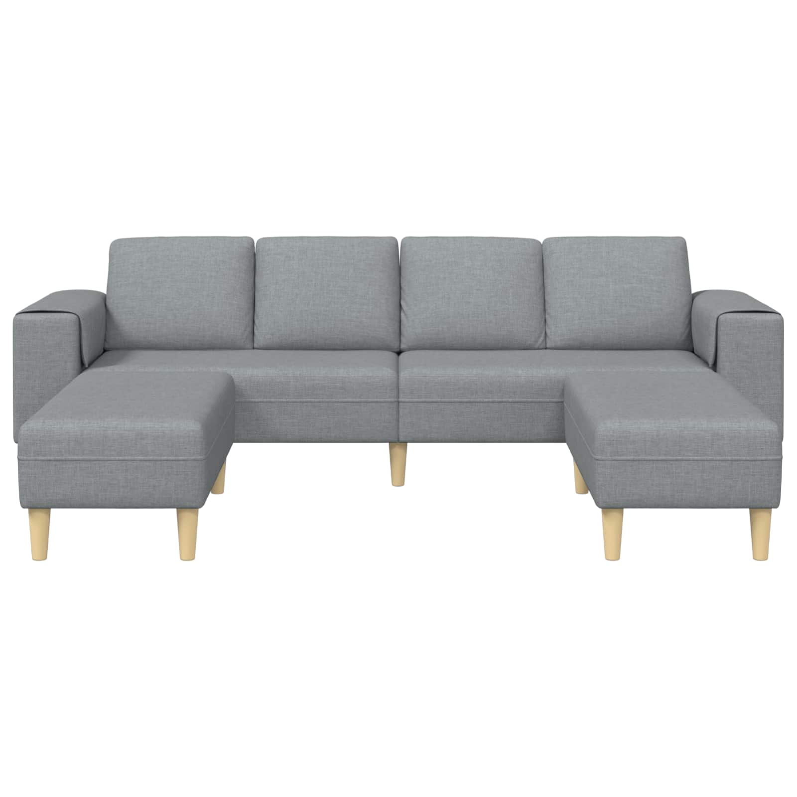 vidaXL Sofa do salonu 3 pcs Jasnoszary Poliester