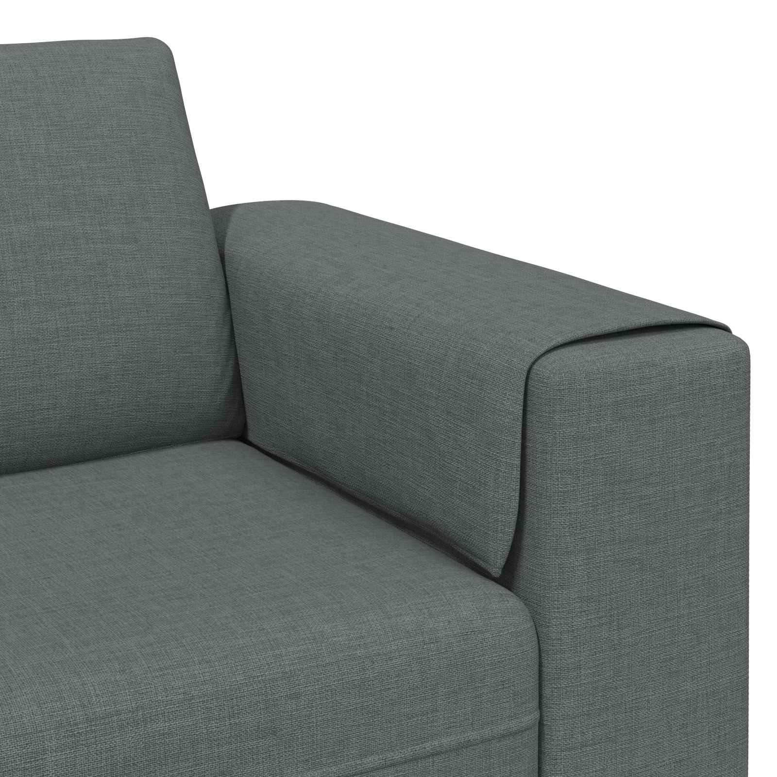 vidaXL Sofa do salonu 3 pcs Ciemnoszary Poliester