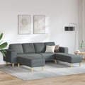 vidaXL Sofa do salonu 3 pcs Ciemnoszary Poliester