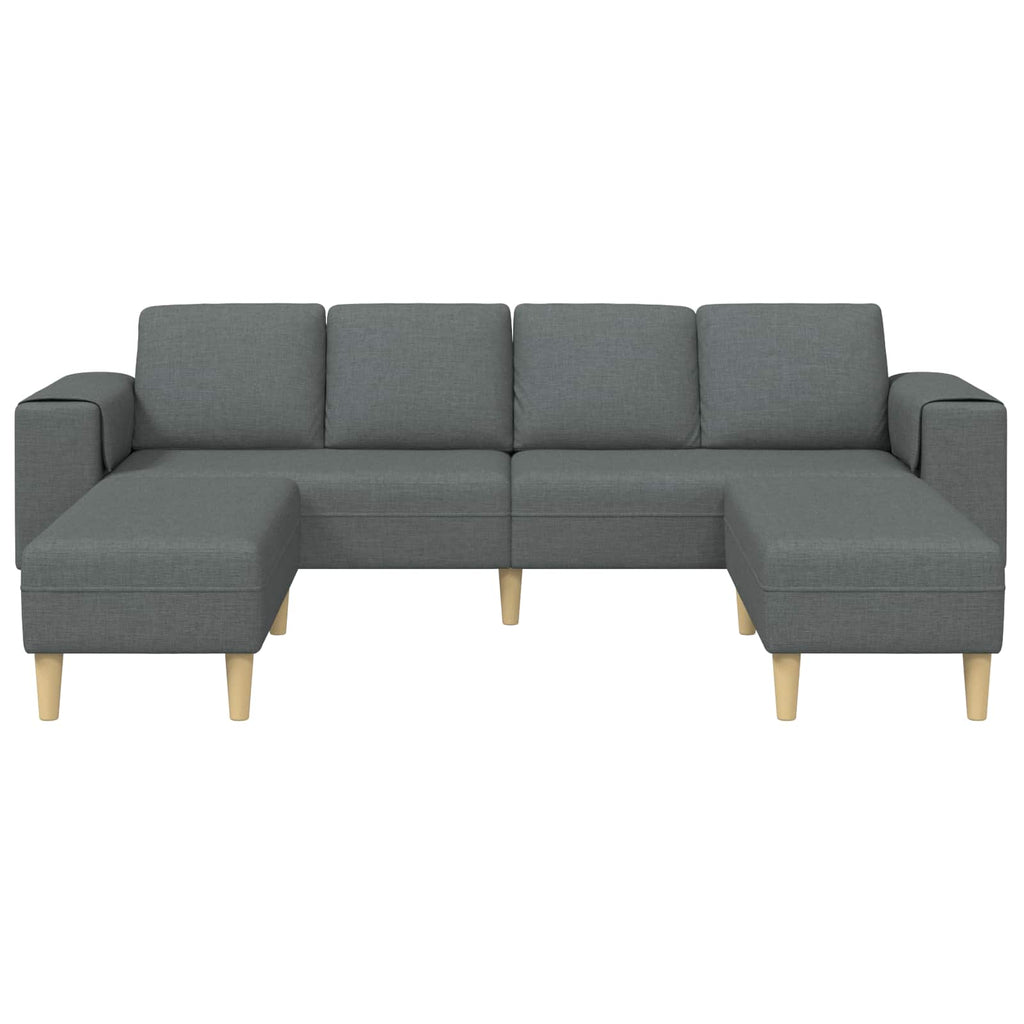 vidaXL Sofa do salonu 3 pcs Ciemnoszary Poliester