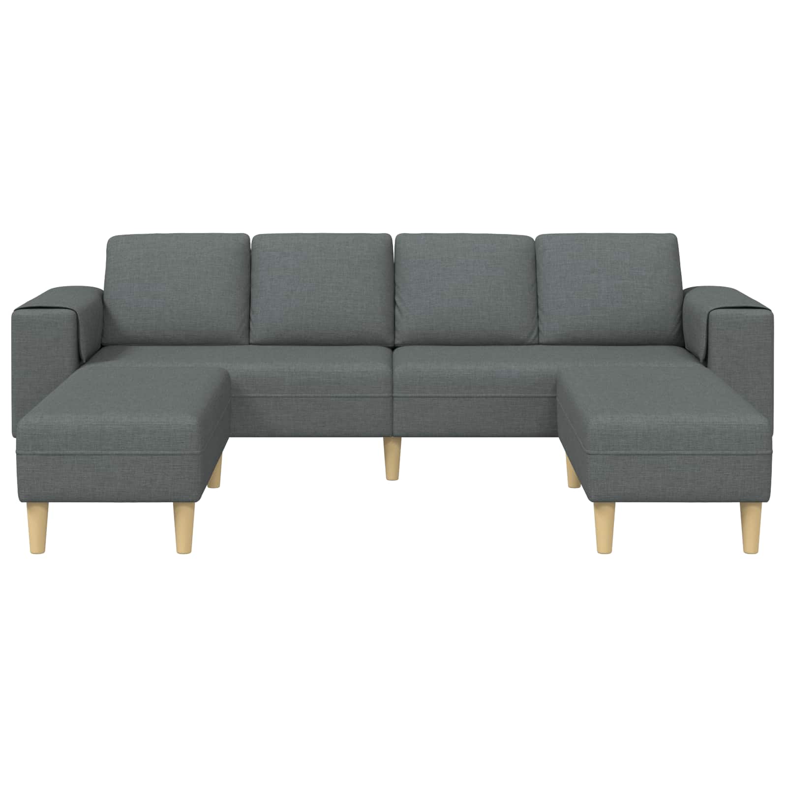 vidaXL Sofa do salonu 3 pcs Ciemnoszary Poliester