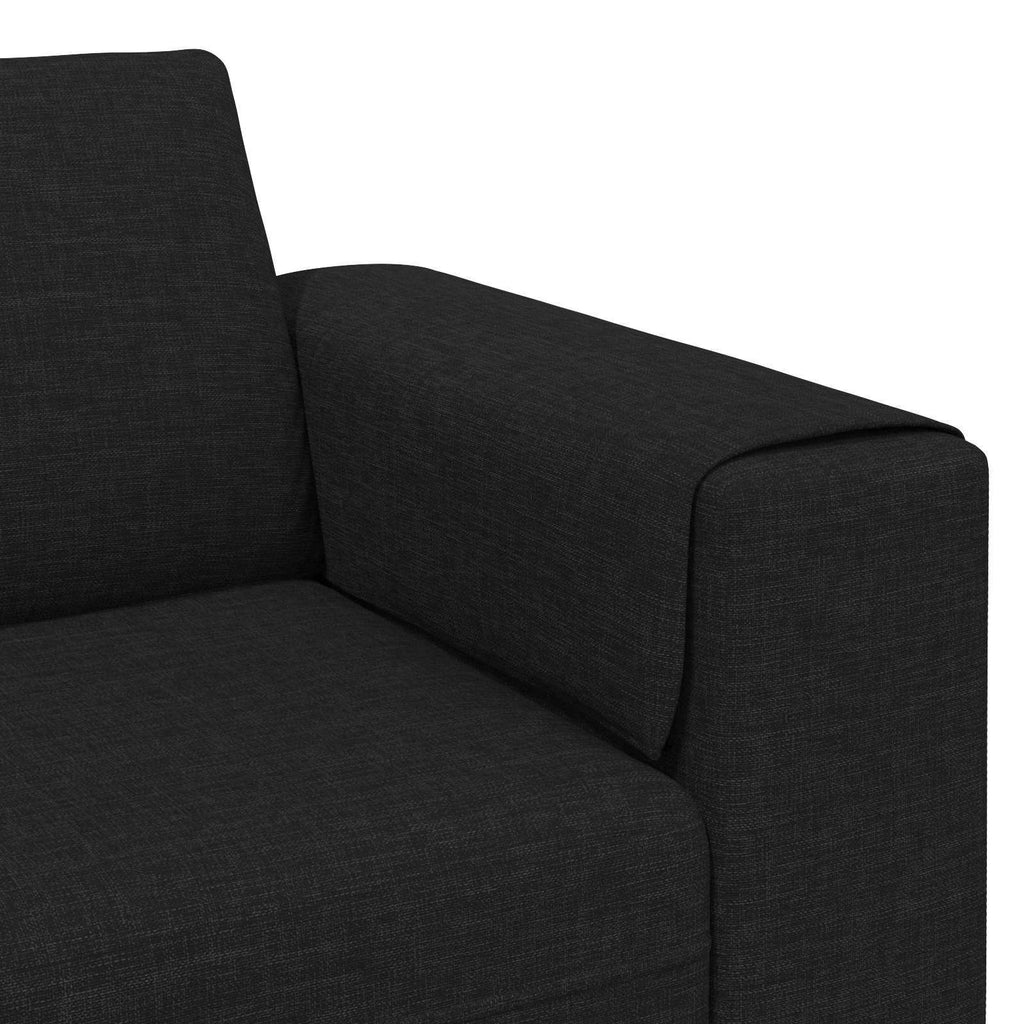 vidaXL Sofa do salonu 3 pcs Czarny Poliester