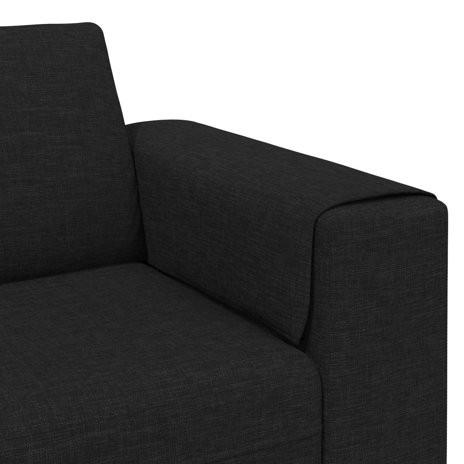 vidaXL Sofa do salonu 3 pcs Czarny Poliester