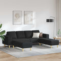 vidaXL Sofa do salonu 3 pcs Czarny Poliester