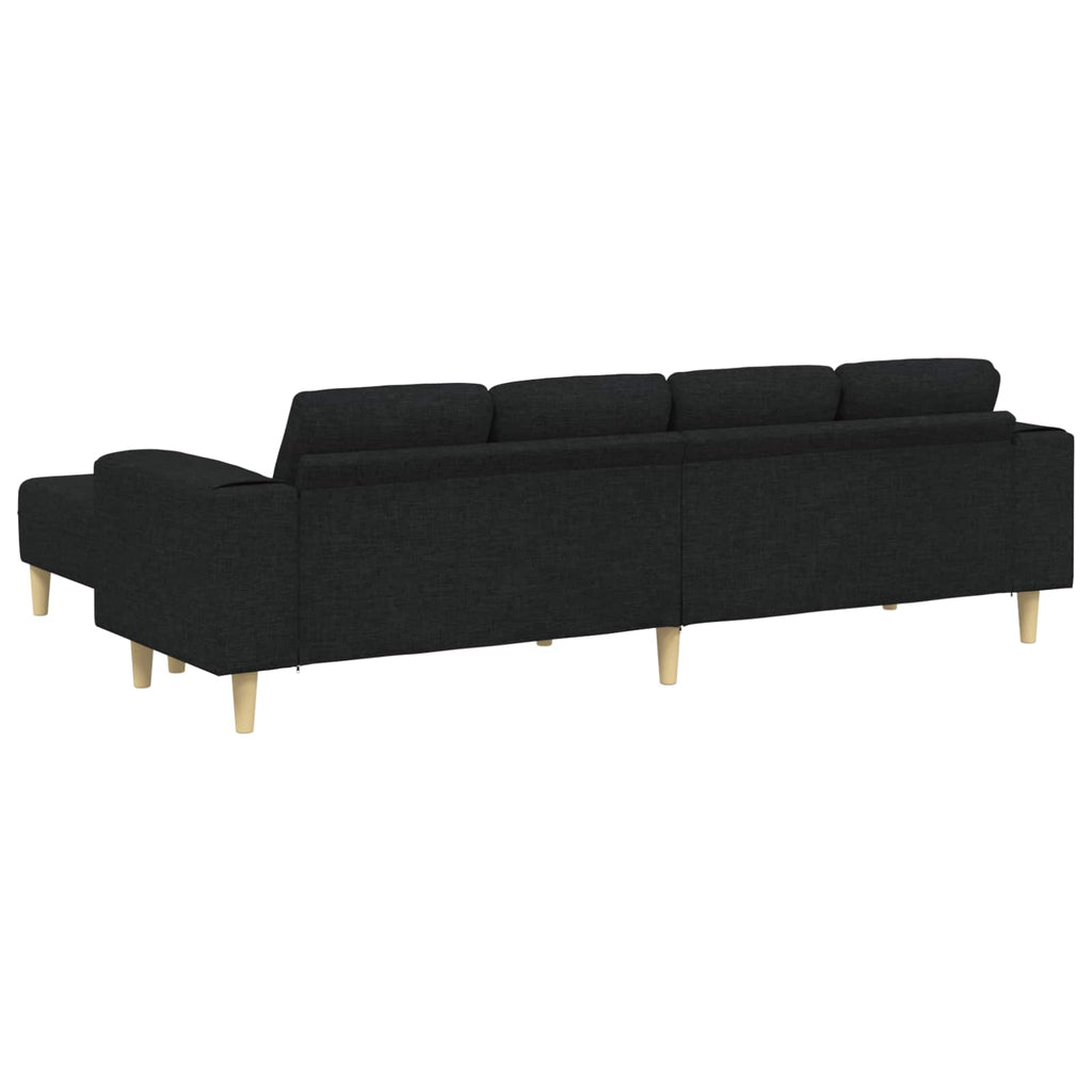 vidaXL Sofa do salonu 3 pcs Czarny Poliester